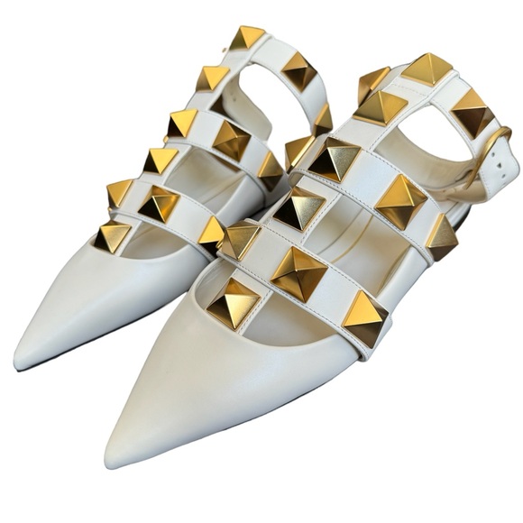 BEAUTIFUL VALENTINO GARAVANI ROMAN STUD BALLERINA SANDALS NEW/UNUSED‼️ - Picture 9 of 12